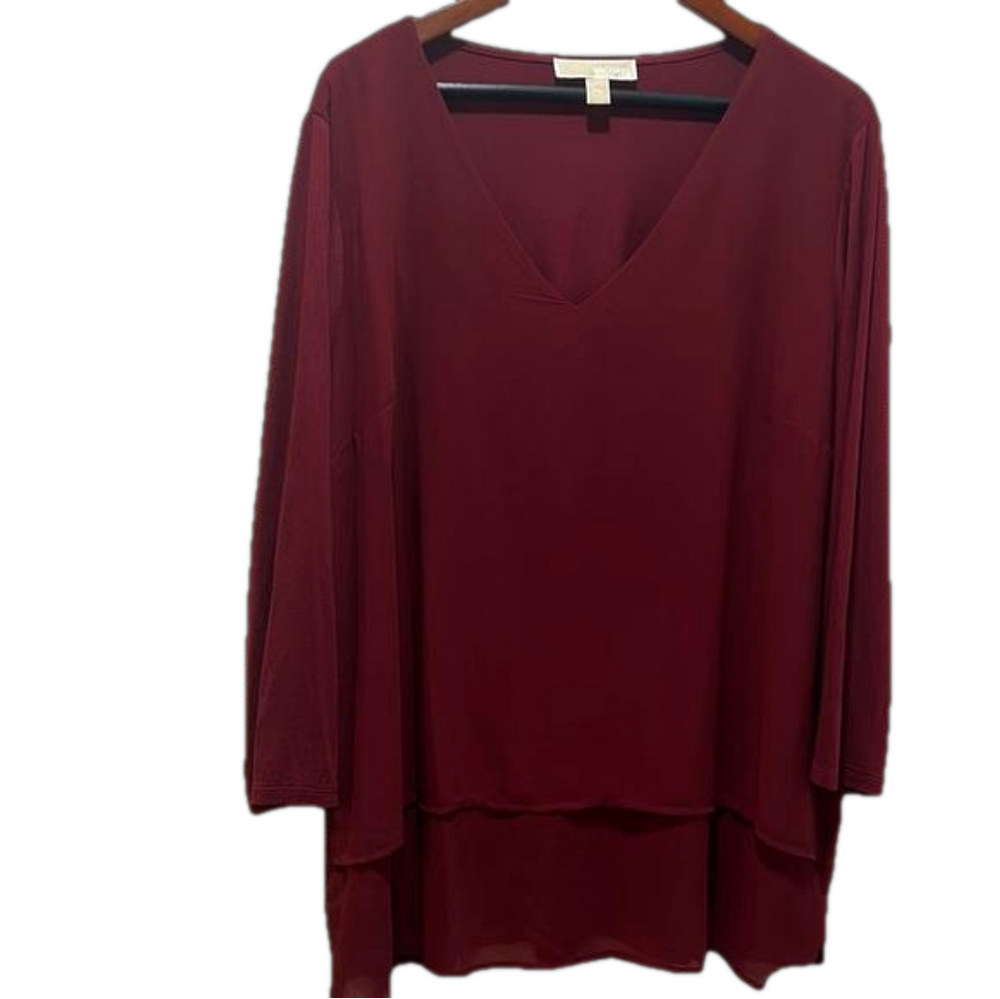 Michael kors red/burgundy  top size XXL GUC
